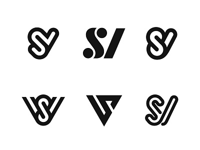 SV Versions / Part I letter logo logotype mark monogram s sv symbol typography v