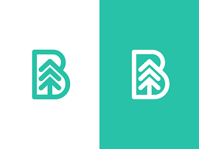 B for Botanic b botanic flora forest letter logo logotype mark monogram symbol tree typography