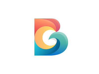 b / beach / wave / V3 b beach letter logo logotype mark monogram symbol typography wave