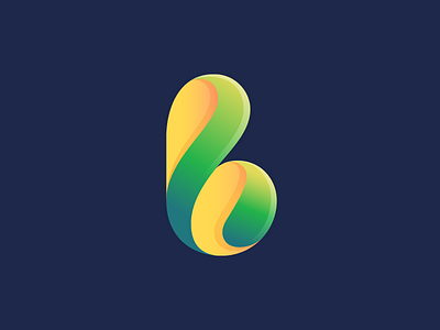 b / bh b beach h letter logo logotype mark monogram symbol typography wave