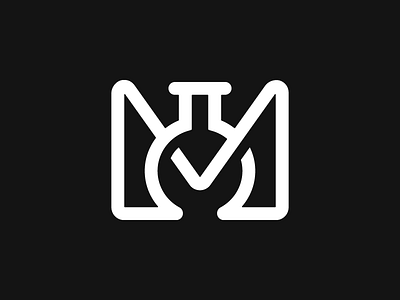 M Lab / V2 lab letter logo m mark medical monogram symbol typography