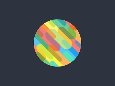 Wip abstract circle colorful logo mark planet symbol
