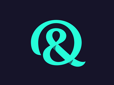 Qampersand ampersand letter logo logotype mark monogram q symbol typography