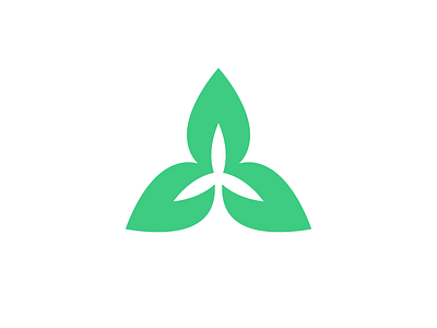 Green Tech Icon (Leaves + Wind Turbine) green icon leaf leaves logo mark symbol tech wind