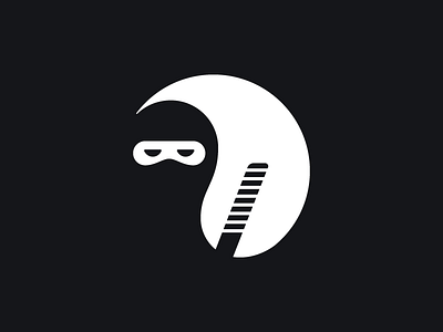 Yin Yang + Ninja logo mark ninja symbol yang yin