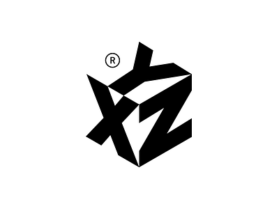 XYZ 3d cube logo mark monogram symbol xyz
