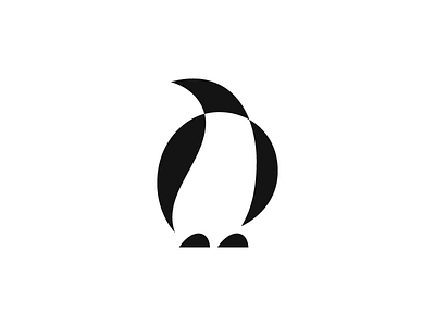 Penguin bird logo mark penguin symbol