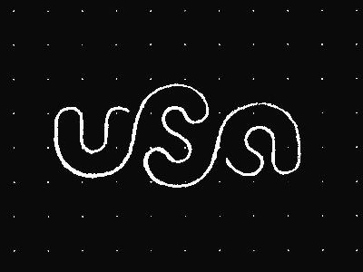 USA letter line logo logotype mark monogram symbol typography usa