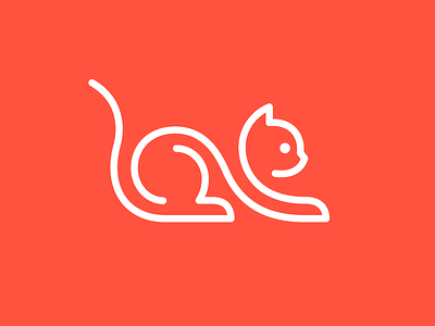 Cat animal cat logo mark symbol