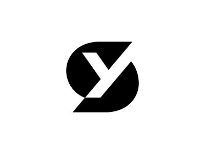 YS 3 letter logo logotype mark monogram negative space s symbol typography y