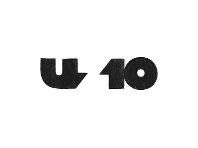 UZ10 / Sketch letters logo mark monogram negative space numbers symbol typography uz10