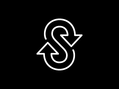 SeatSwap arrow letter line logo logotype mark monogram s symbol typography