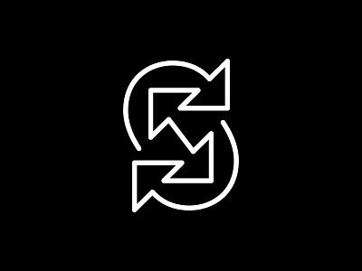S / Arrow1 arrow letter line logo logotype mark monogram s symbol typography