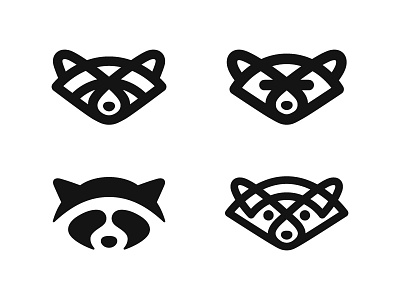 Raccoons animal logo mark raccoon symbol