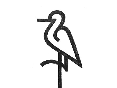 Crane / Sketch bird crane logo mark sketch symbol