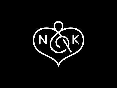 N & K ampersand letter logo logotype mark monogram symbol typography