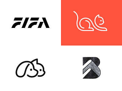 2018 - Top4 b books cat dog fifa fifa world cup friends kitten letter logo logotype mark monogram puppy symbol typography