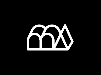 MA a letter logo logotype m mark monogram prism symbol typography