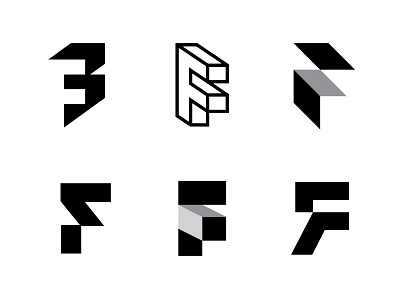 F Versions f f letter letter logo logotype mark monogram symbol typography