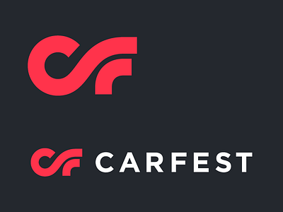 CF / CarFest car cf festival letter logo logotype mark monogram symbol typography