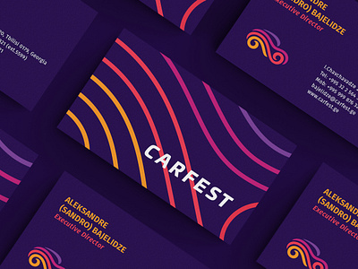 Carfest / Business Cards brand identity branding business cards car fest logo mark symbol