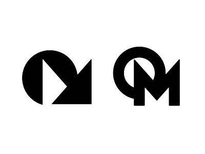 OM Versions letter logo logotype mark monogram negative space symbol typography