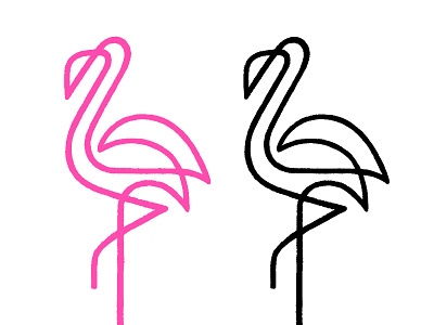 Flamingo / Sketch flamingo logo mark sketch symbol
