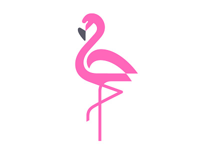 Flamingo 1 bird flamingo logo mark negative space negative space logo pink symbol