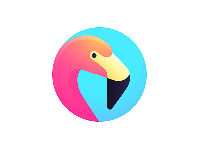 Flamingo 4 bird flamingo logo mark symbol