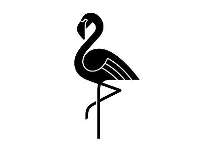 Flamingo 3 bird flamingo logo mark symbol