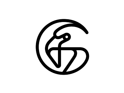 5. Flamingo + Letter G flamingo g letter letter g line logo logo logotype mark monogram symbol typography