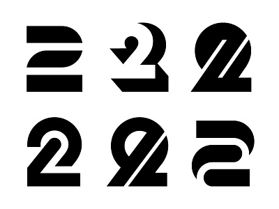 2 2 letter logo logos logotype mark monogram number number 2 numbers symbol typography