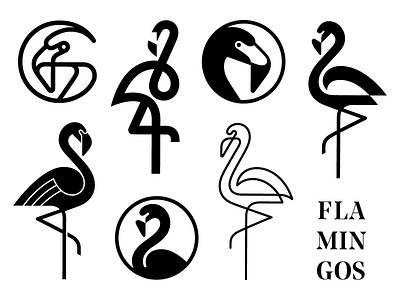 Flamingos flamingo flamingos logo mark symbol