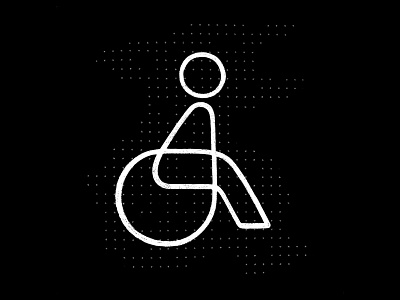Wheelchair icon design icon icondesign illustration logo mark symbol