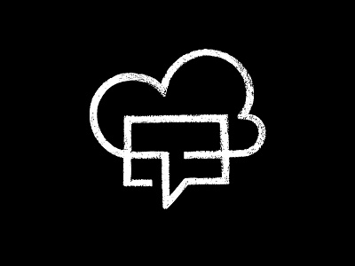 wip cloud face logo mark sketch speech bubble symbol