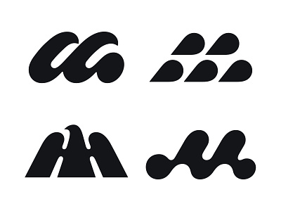 wip letter letter m logo logotype m m logo mark monogram symbol typography