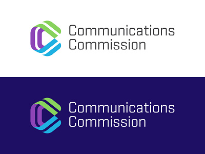 CC c c logo hexagon letter letter c logo logotype mark monogram negative space ribbon symbol typography