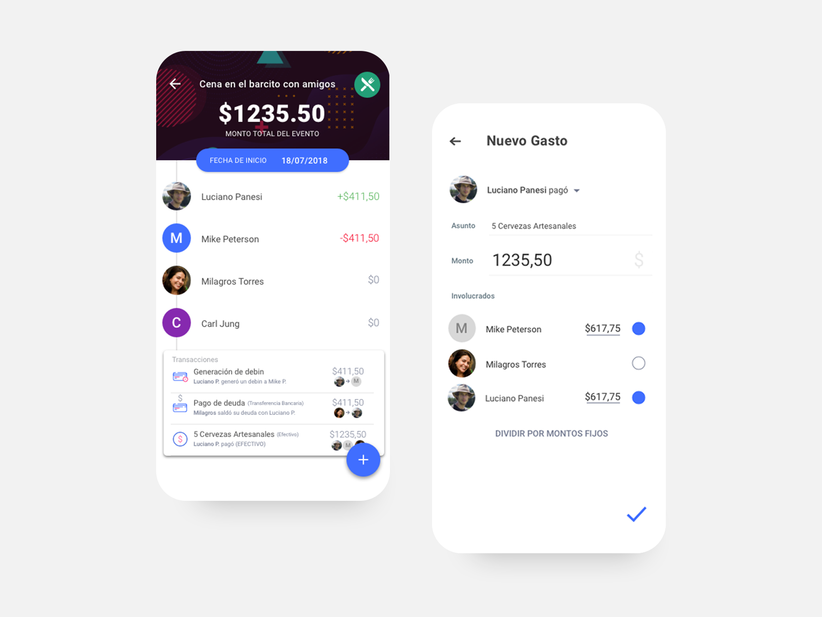 Split Bill App by Luciano Panesi on Dribbble