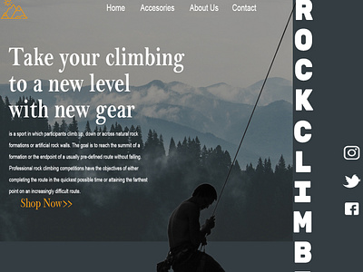 Rock Climbing design graphicdesign rockclimbing ui ux uxdesign web web design webdesign webdesigns website websitedesign