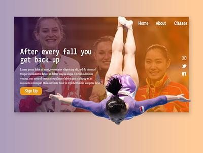 Gymnast design graphicdesign gymnastic uxdesign web webdesign