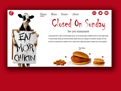Closed On Sunday design graphicdesign ux uxdesign web webdesign