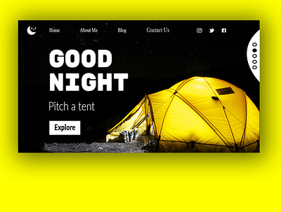 Camping design graphicdesign ux uxdesign web web design webdesign webdesigns website