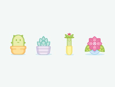 Plant characters design icon illustration plants