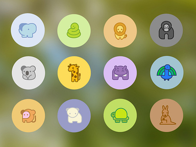 Zoo Animal Icons