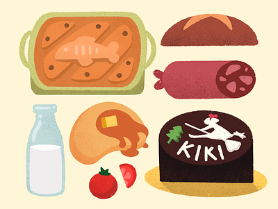 Kiki's Delivery Service Food food illustration