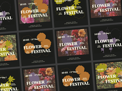 FLOWER FESTIVAL brand brand design branding design editorial design flyer