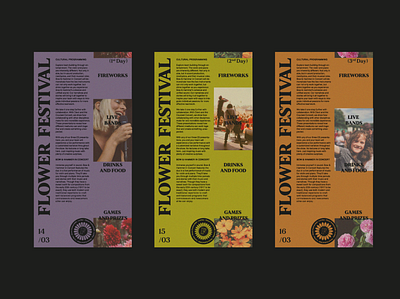 Flyer - Flower Festival - brand design editorial design festival