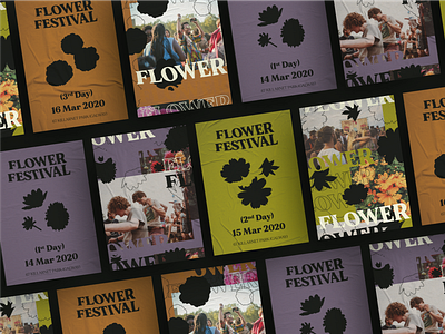 FLOWER FESTIVAL POSTER brand brand design branding design editorial design illustration