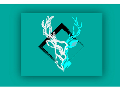 Keep original or being modernist? animation art deer deerhead illustration logo vector