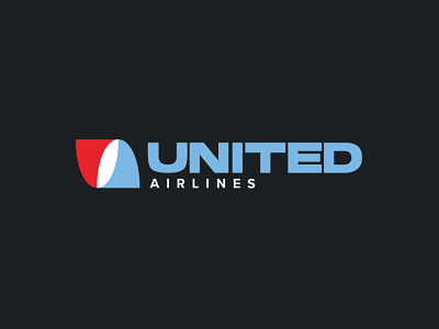 United Airlines Logo Redesign airlines airplane airplane logo brand and identity branding design icon illustration logo logo design redesign united